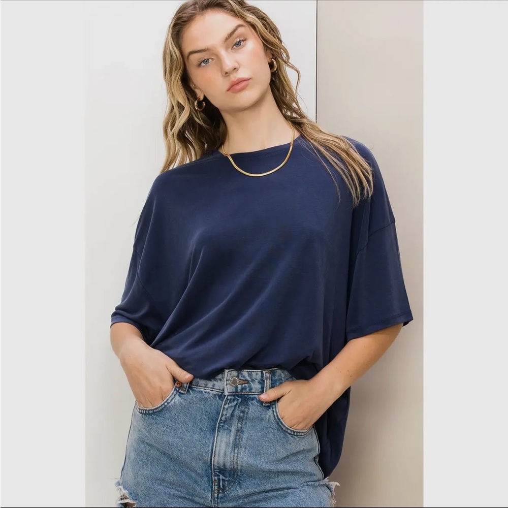 Double Zero Navy Short Sleeve Tee